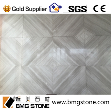 China wood grain waterjet medallion marble chips flooring