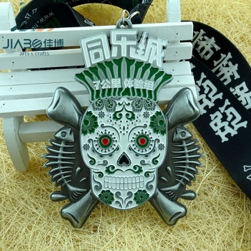 Medalla deportiva de encargo del maratón de funcionamiento del metal con la cinta