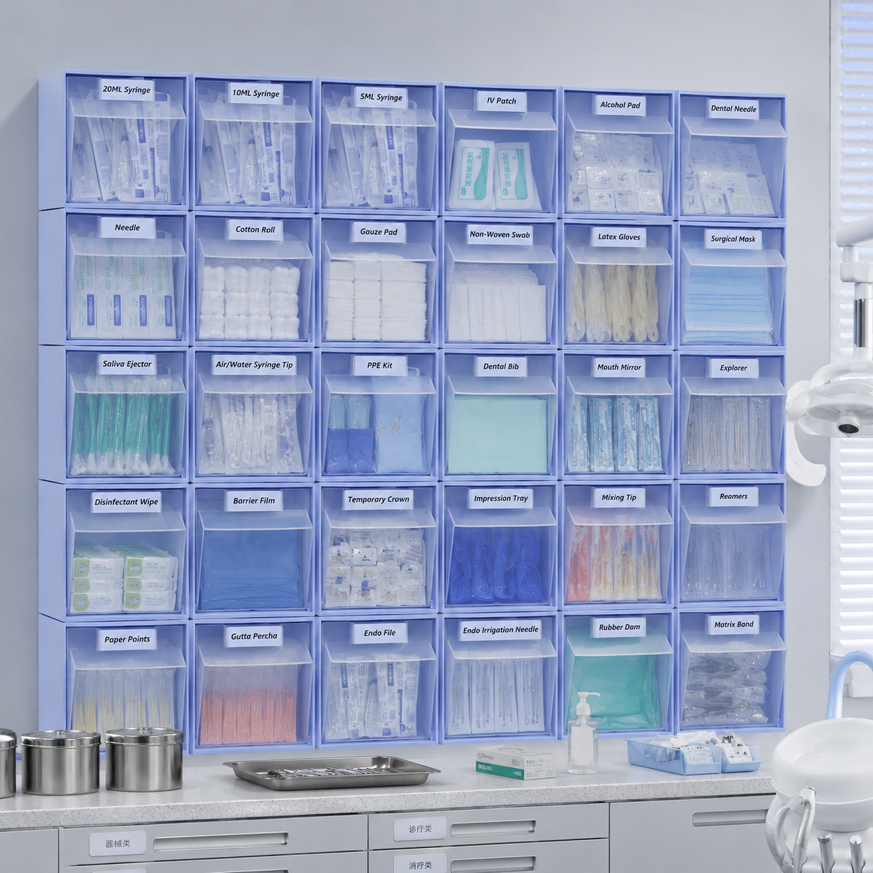 armazenamento de parede com compartimento inclinado tilt bin wall storage