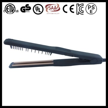 2015 new design middle size ceramic electric iron with build in comb for travel