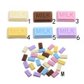 20MM Cute Pastel Chocolate Chunk Bar Μινιατούρα Dollhouse Food Resin Flatback Cabochons Kawaii Sweet Candy Ornaments Jewelry DIY