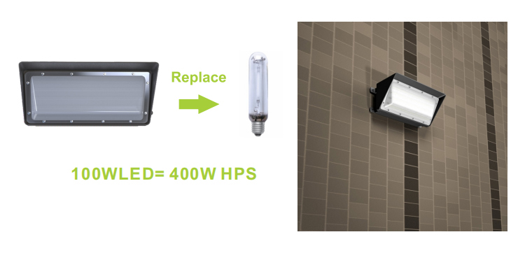 High quality outdoor lamp led light IP65 wall pack LED wall pack with DLC wall lights for home
