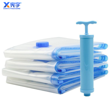 Large Transparent Vacuum Compression Bag for Organizing Clothes and Blankets