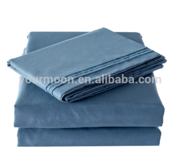 Hote sale solid 100% cotton embroidered bed sheet set, sheets