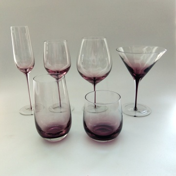 مجموعة زجاج شرب موردن كأس نبيذ بدون جذع هيبال