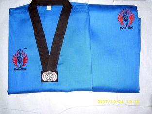 Blue and Black Taekwondo Uniform / V Neck Tae Kwon Do Unifo