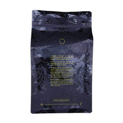 Hot Tamping Matte Black Custom Coffee Packaging Torba