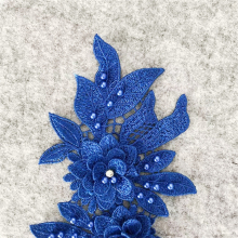 Corded Colored French Guipure Lace Embroidery Trim - Heavy Duty Corded Embellishments