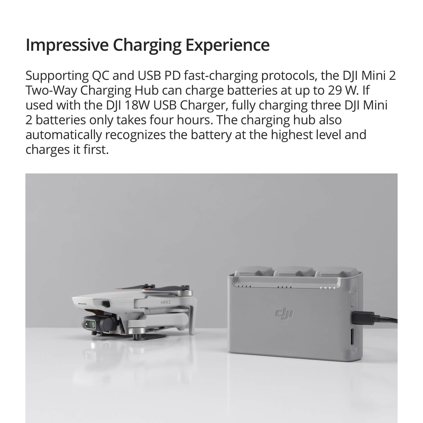 Original Mini 2 Two-Way Charging Hub Battery Charging Hub for DJI Mavic Mini 2 Drone Accessories