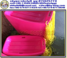 Pink plastic double sled , plastic toy snowsleds , cheap plastic snow slider sled