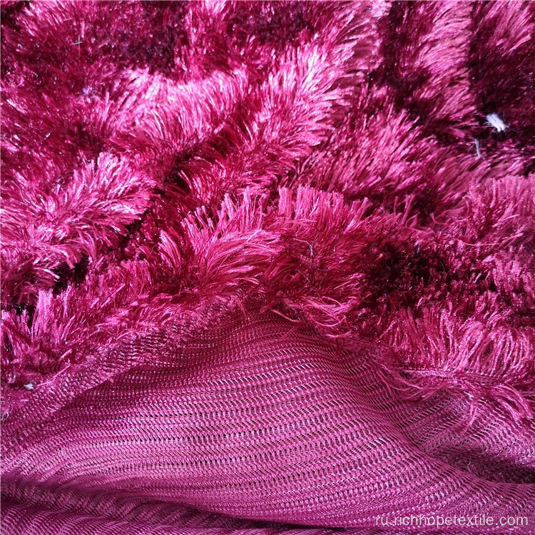 Ткань плюша Pv с тиснением полиэстера для домашнего текстиля