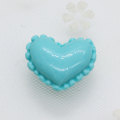 Edge Curl Colorful Heart Shaped Beads Charms para niños Toy Decor Craft Charms hechos a mano Flatback Spacer Phone Shell