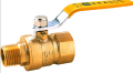 Mannelijke vrouwelijke lever Nickel Plated Messing Gas Ball Valve