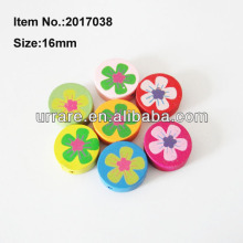 Bulk Wooden Flat Round Colored beads