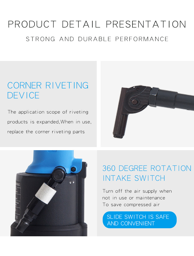 Shanghai manufacturers supply efficient and lightweight 2.43.24.0mm pneumatic bending angle nail pulling gun in stock