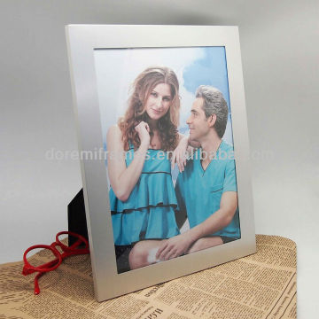 Clear shiny aluminum big size photo frame with hanging