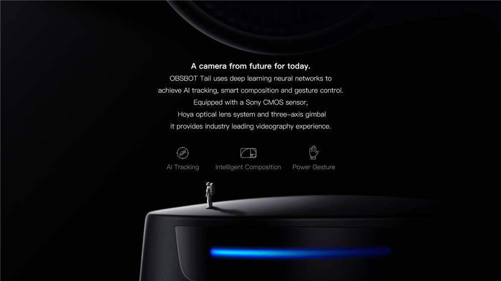 15X Zoom Auto Mini Director AI Camera 360 degree 4K AI Tracking Video  Shooting  OBSBOT Tail Camera