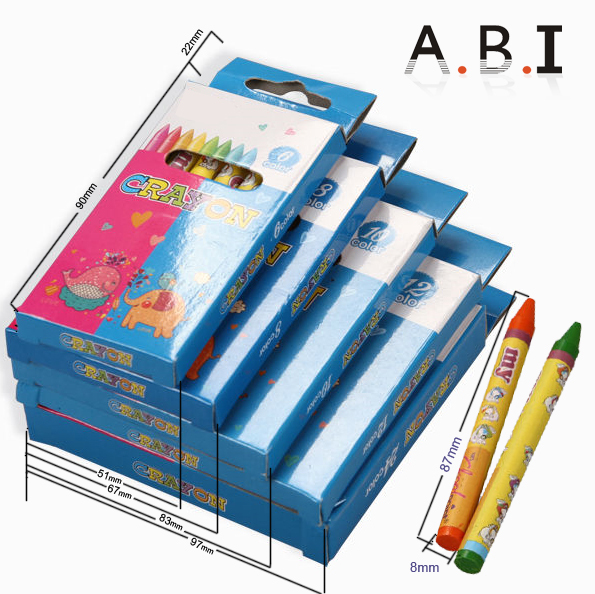 6/12 /24 color excellent smooth Nontoxic retractable oil pastel wax crayon set Rotating crayons Lipstick