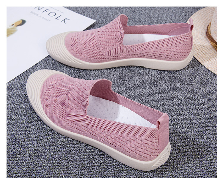 36-40 yards Wholesale slip-on casual Shoes Flying woven breathable cloth shoes mesh light soft sneakers Walking shoes for women