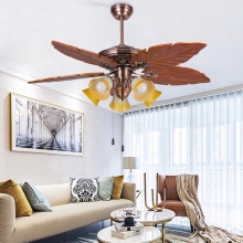 Western housing decorative ceiling fan with led bulbs