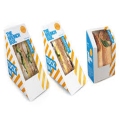 Trójkątne kartony do kanapek do żywności Opakowania do hot dogów