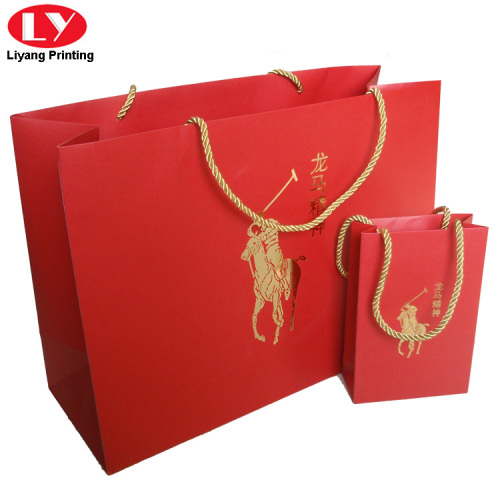 custom printed promotion paper packaging gift bag