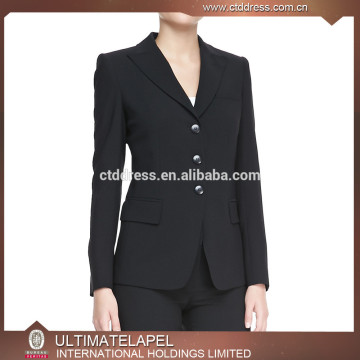 Professional factory made 3 button designer women custom made suits