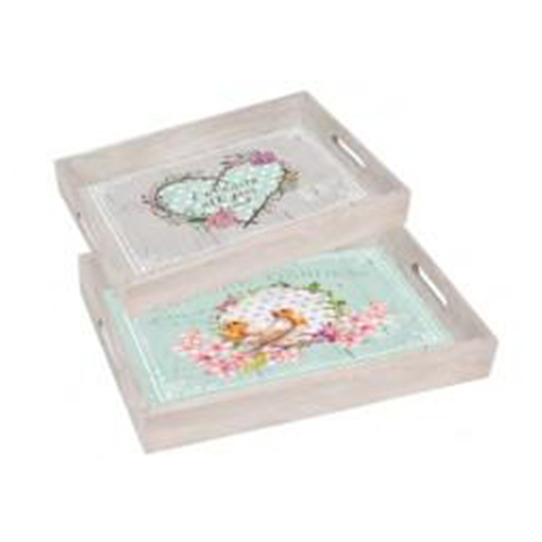 Heart-shaped furniture set of two tray