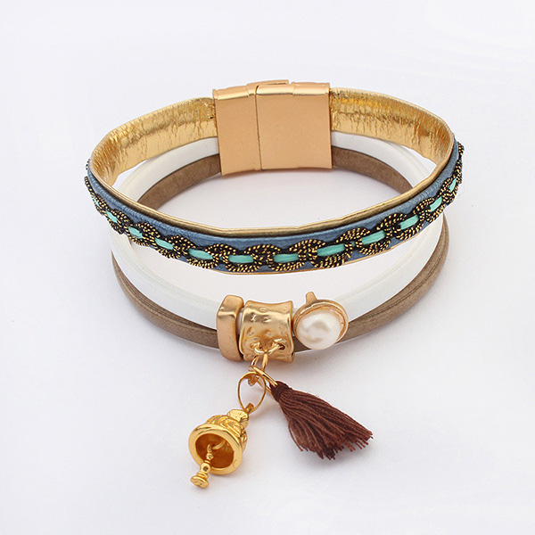 Charm Leather Bracelet