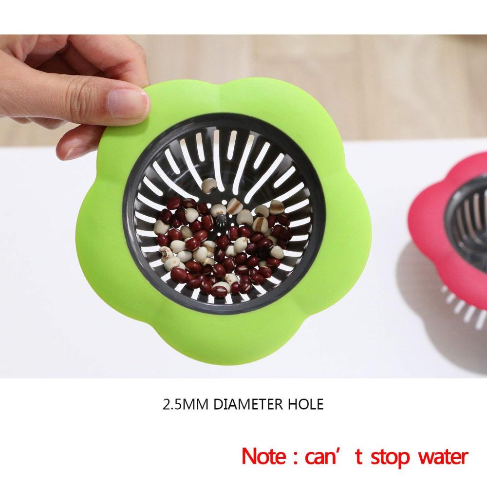 Plast Sink Silikon Köksvatten Avlopp Filter Basket
