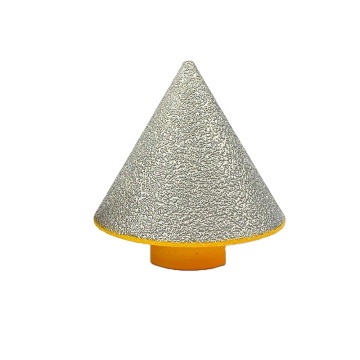 Vacuum Brazed Diamond Chamfer Cone for Enlarging, Polishing, and Bevelling