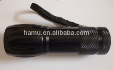 black aluminum flashlights