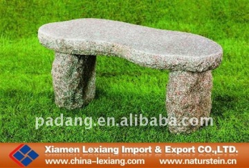 Oval polished stone bench
