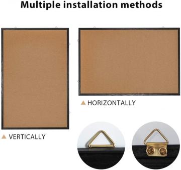 36x24inch Cork Bulletin Board with Black Wood Frame