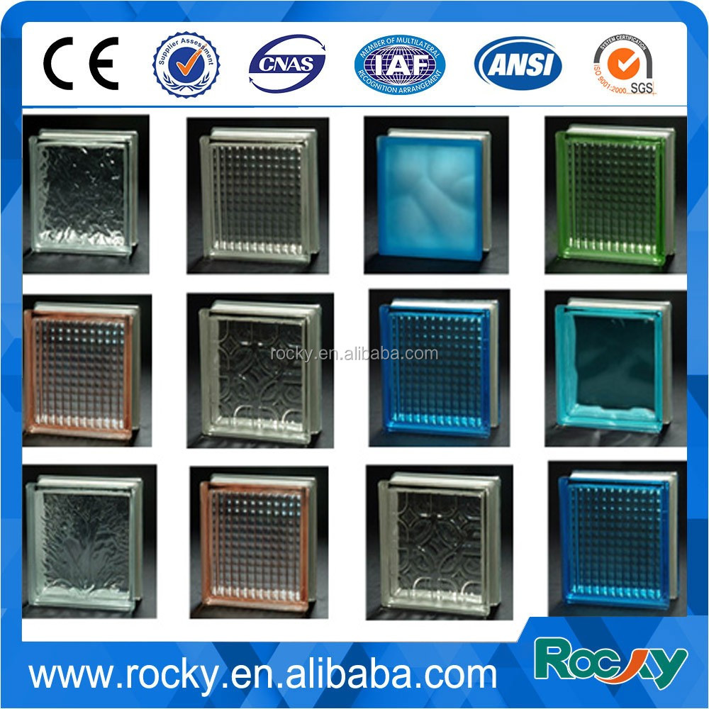 Cheap price color corner glass block manufacturers