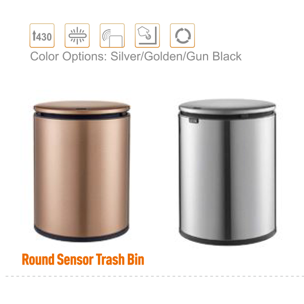 9L touchless garbage bins sensor trash bin stainless Steel trash cans with electronic sensor