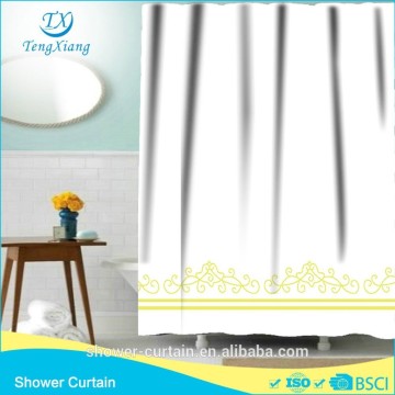 hook less polyester luxury shower curtain design new model