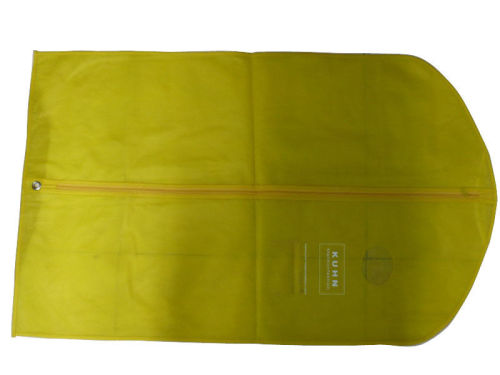75g Kuhn Yellow Unwoven Fabric Clothes Bags, Suit Garment Bag For Dress Packaging