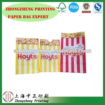 SOS bag food bag,printed popcorn paper bag,kraft paper food bag for popcorn