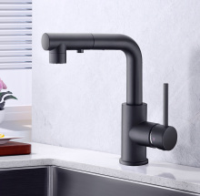 Black Kitchen Utility Sink Faucet with Pull Down Sprayer