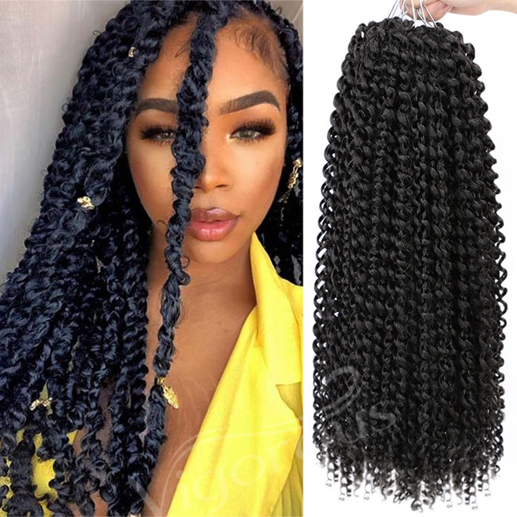Vigorous 18 Inches 22 Strands/pack Passion Twist Hair Long Ombre Crochet Hair Synthetic Pre looped Fluffy Twists Braiding Hair