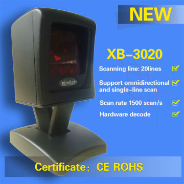 XB 3020--qr code scanner 3g Omnidirectional Barcode scanner table mounted barcode scanner