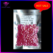 3.5mm AAA Ruby Price 1 Carat Price Round Imitated Corundum