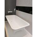 Pure acrylic free standing black bathtub for bathroom