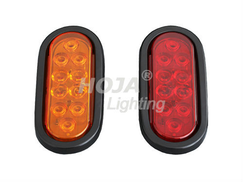 6 inch Oval LED Tail Light, Stop/Turn/Tail 12v led truck tail light