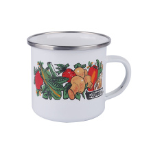 Customize Logo Enamel Coffee Mug Enamel Mug Cup Enamel Mugs