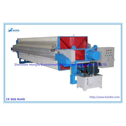 Filtre-presse de déshydratation des boues de résidus miniers de fluorite