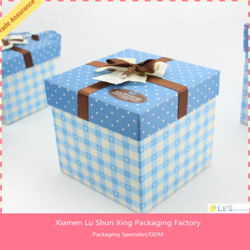 Rigid linen embossed popular style packaging box /paper packaging box