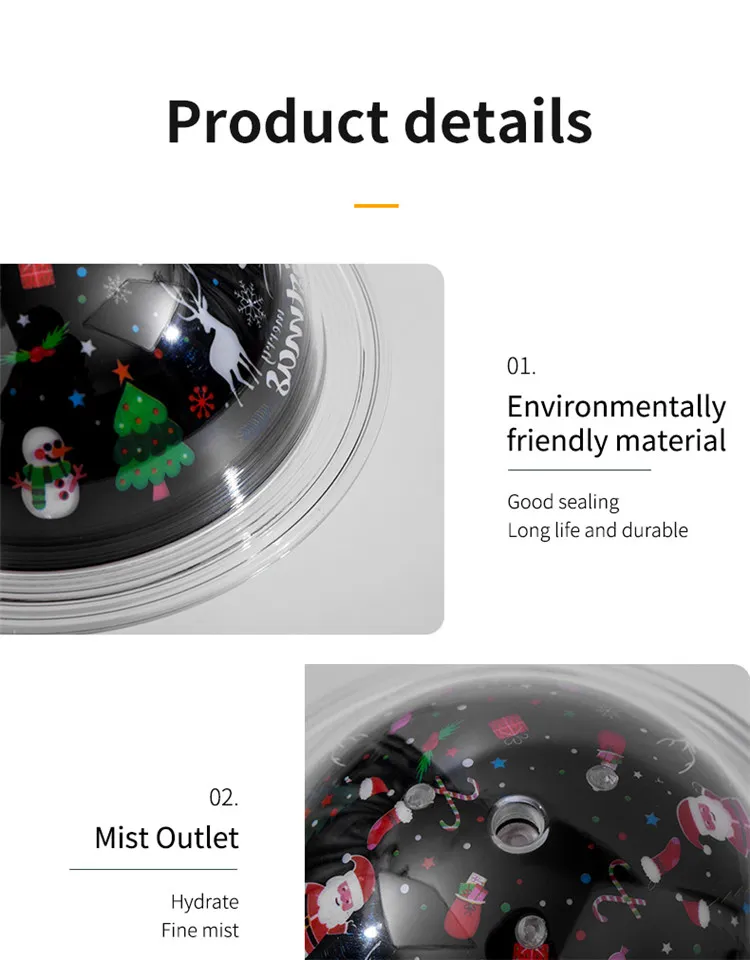Planet Night Light Humidifier, USB, with Bracket, Humidifier