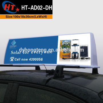 City light box advertisement car led roof signs